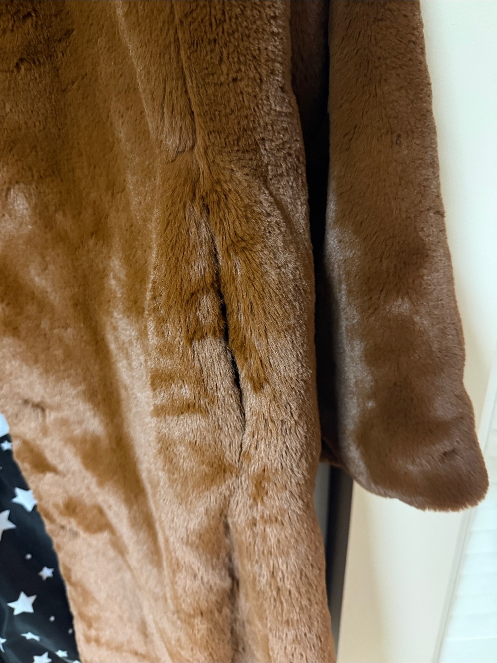 Avec Les Filles Faux Fur Long Coat - Brown - Picture 3 of 4